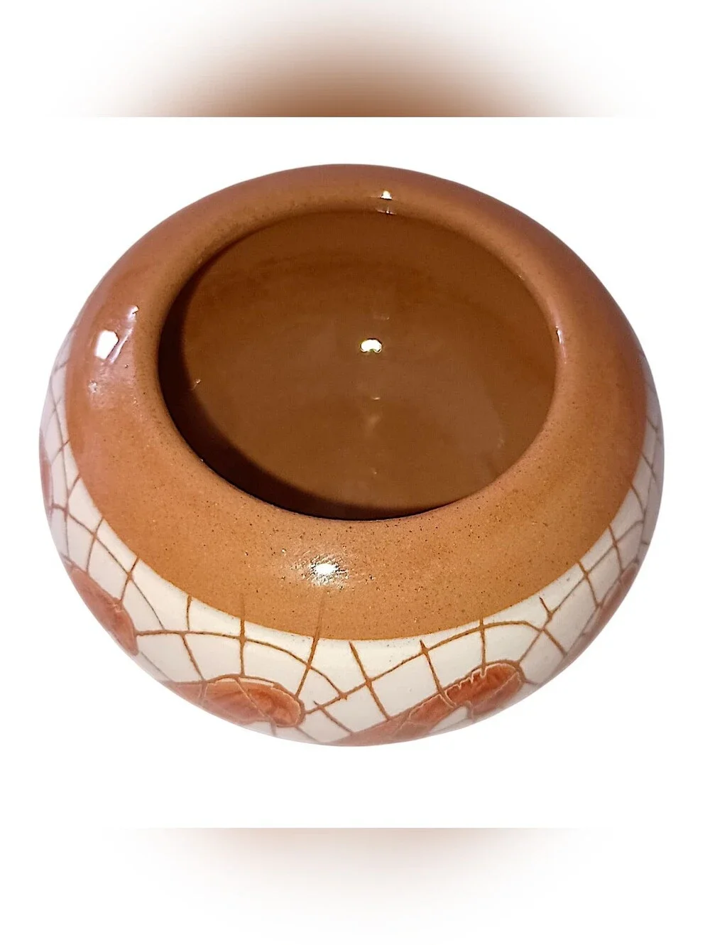 MINI Tile Affect Bowl Vase Mosaic Pottery Handmade Miniature Wave Design Glazed - Picture 10 of 16